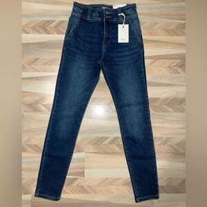 Kancan Double Button High Rise Super Skinny Jean size 5 26 Felicia NWT